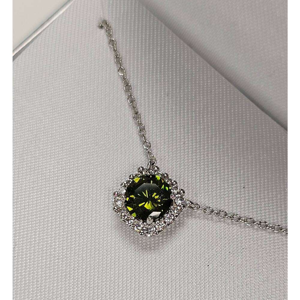 NEW Peridot Sterling Silver Necklace - August Birthstone